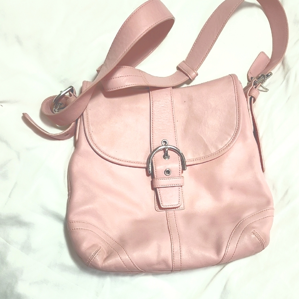 Coach Soft Pink Leather  Shoulder Bag